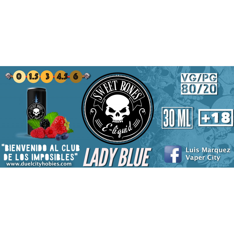 Lady Blue E-Liquid By Sweet Bones 